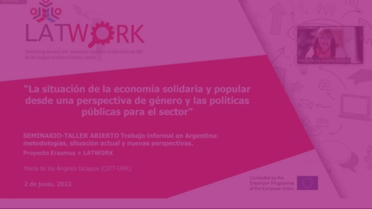 Lee más sobre el artículo Seminario–Taller abierto sobre “Trabajo informal en Argentina”
